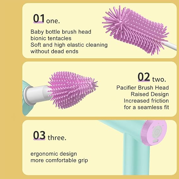 Limpiador de cepillo eléctrico para biberones