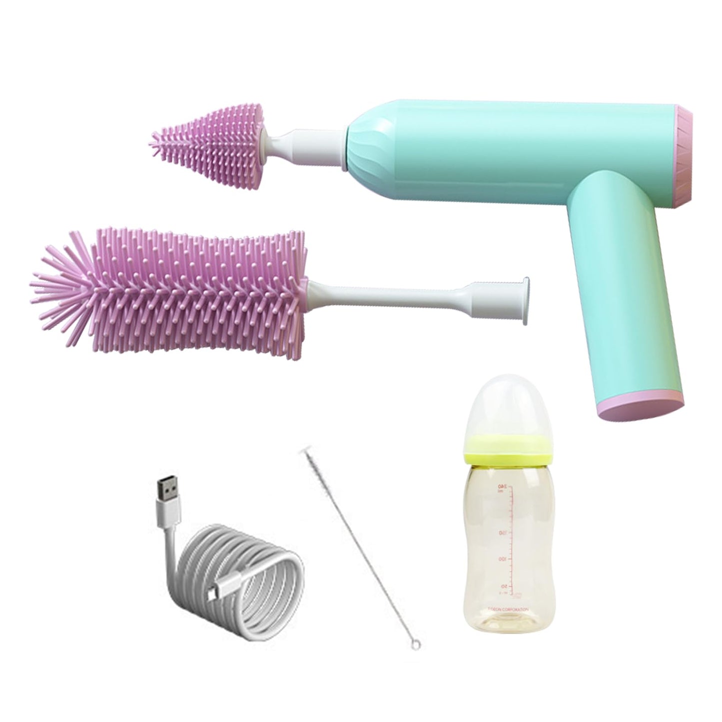Limpiador de cepillo eléctrico para biberones