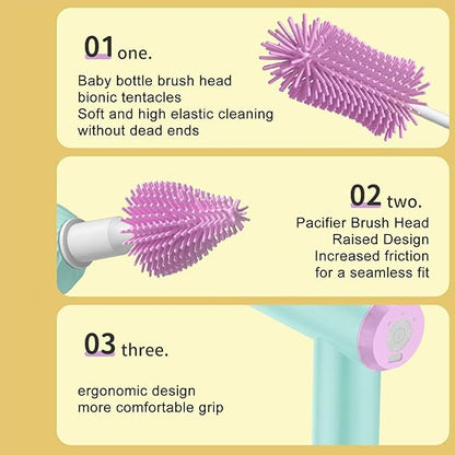 Limpiador de cepillo eléctrico para biberones