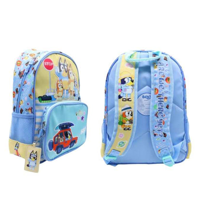 Children's Club | Set Mochila Escolar A4 Incluye Lonchera y Cartuchera Familia Bluey y Bingo