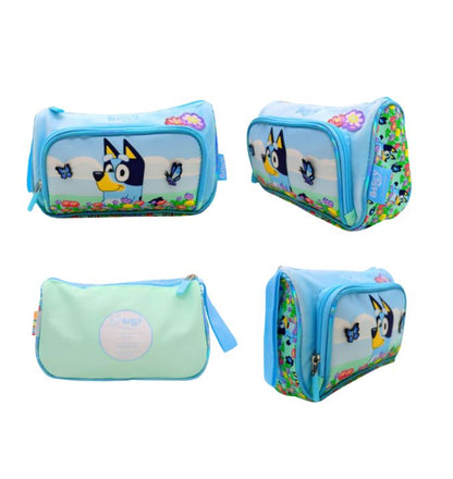 Children's Club | Set Mochila Escolar A4 Incluye Lonchera y Cartuchera Bluey con Flores de Children’s Club
