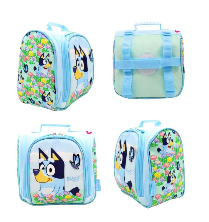 Children's Club | Set Mochila Escolar A4 Incluye Lonchera y Cartuchera Bluey con Flores de Children’s Club
